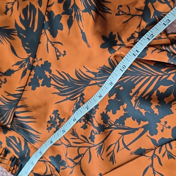 Future Collective Kahlana Barfield Brown Floral Black & Orange Women's Shorts - Picture 6 of 13